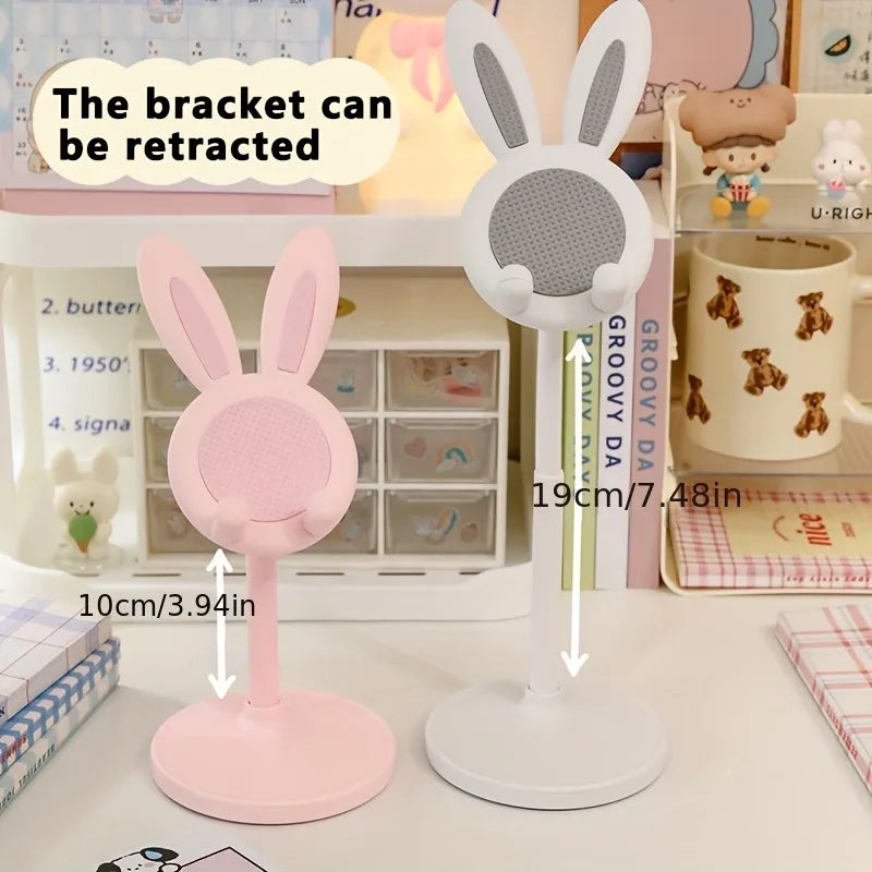 Cute Cartoon Bunny Adjustable Phone Stand – Multi-Function
