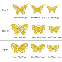 12-Piece 3D Hollow Butterfly Wall Stickers – Home & Party Decor