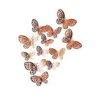 12-Piece 3D Hollow Butterfly Wall Stickers – Home & Party Decor