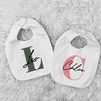 Personalized Baby Name Bib – Custom Cotton Feeding Bib for Toddlers