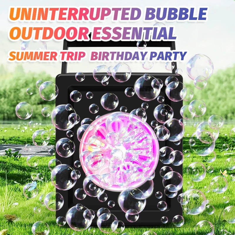 10-Hole Electric Bubble Machine Toy – Handheld & Automatic (No Battery Included)