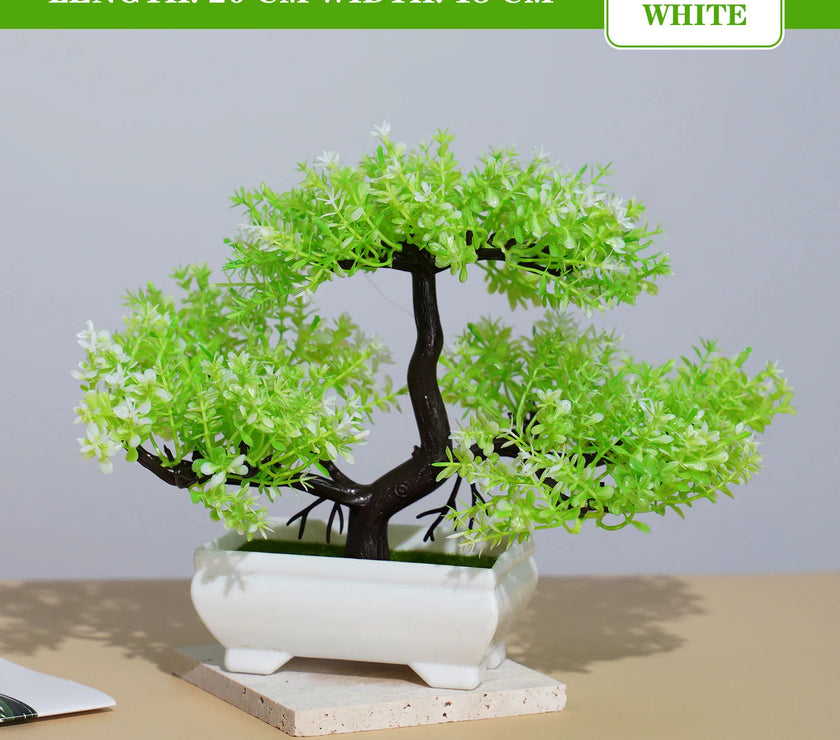 Artificial Bonsai Tree – Small Potted Plants for Home & Garden Decor