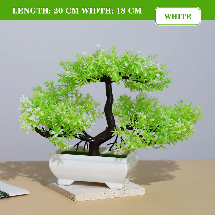 Artificial Bonsai Tree – Small Potted Plants for Home & Garden Decor