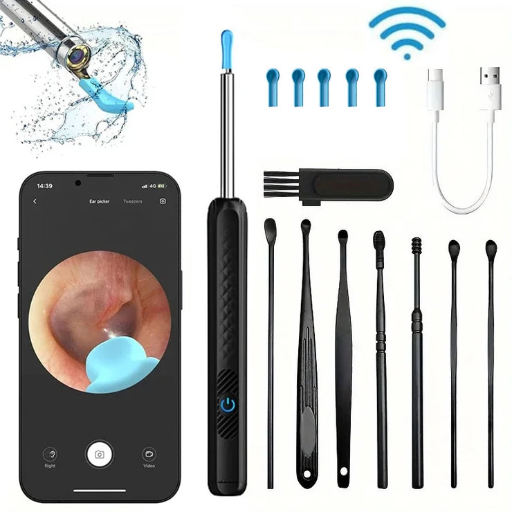 Wireless Ear Cleaning Otoscope – WiFi Camera with Light for Ear & Oral Care