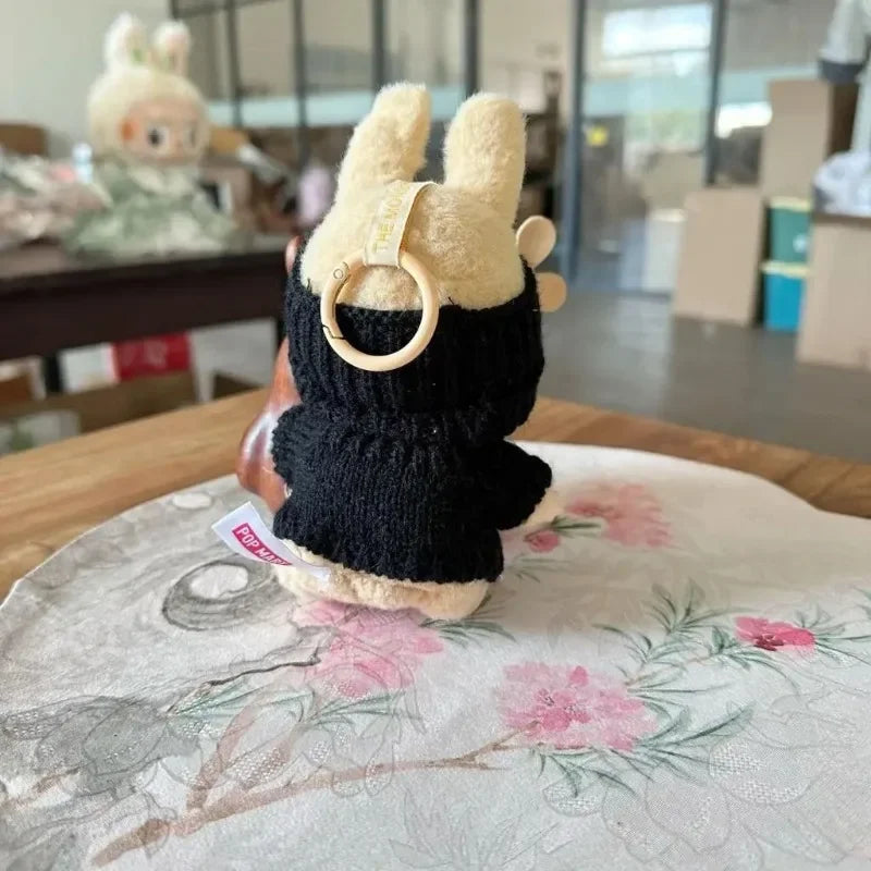 LABUBU Doll Clothes Set – Bear Hat & Love Sweater, DIY Accessories