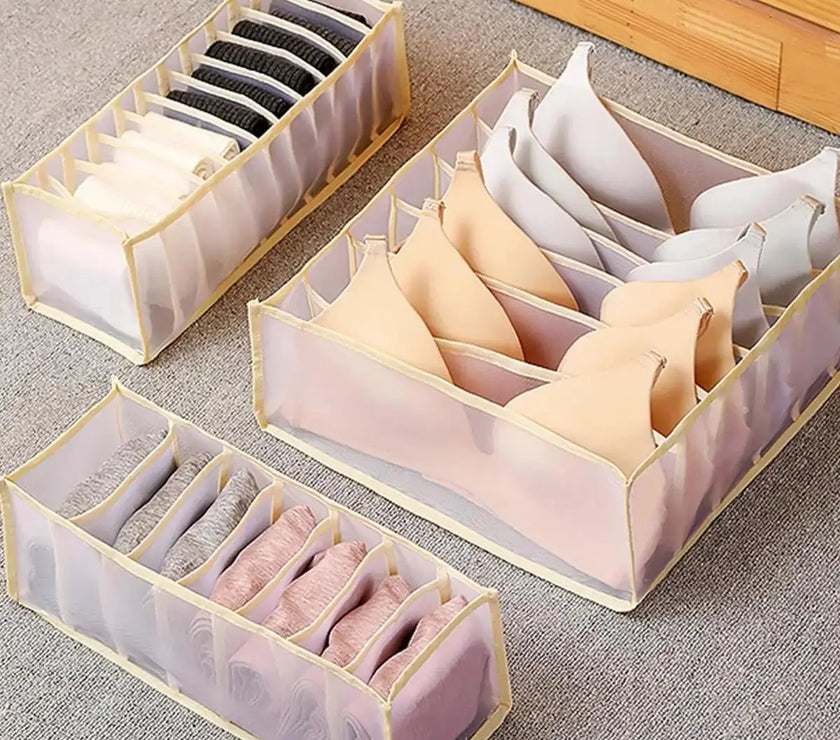Foldable Closet Organizer – Multi-Grid Storage for Socks & Underwear