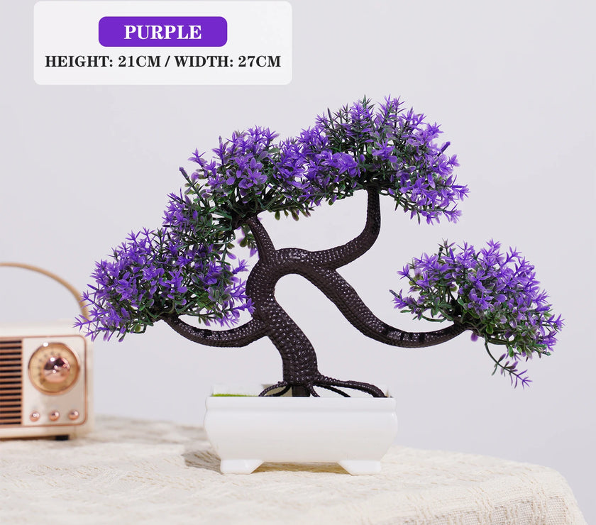 Artificial Bonsai Tree – Small Potted Plants for Home & Garden Decor