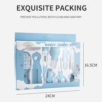 10-Piece Newborn Baby Care Kit – Thermometer, Nail & Hair Grooming Tools