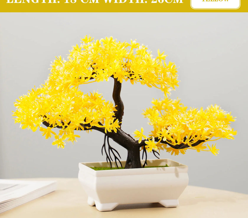 Artificial Bonsai Tree – Small Potted Plants for Home & Garden Decor