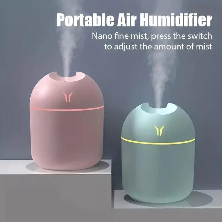"Portable USB Ultrasonic Humidifier & Essential Oil Diffuser with LED Light