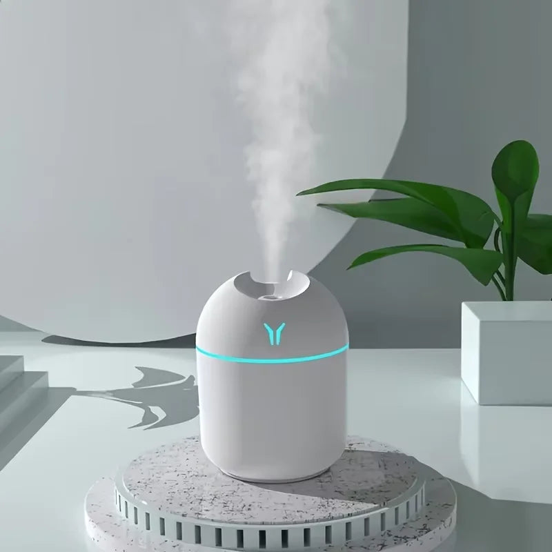 "Portable USB Ultrasonic Humidifier & Essential Oil Diffuser with LED Light