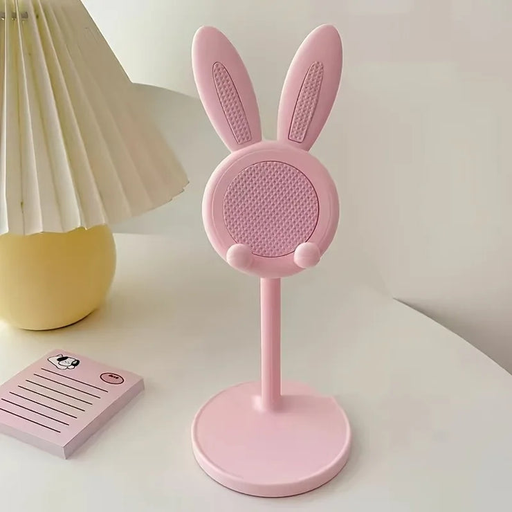 Cute Cartoon Bunny Adjustable Phone Stand – Multi-Function
