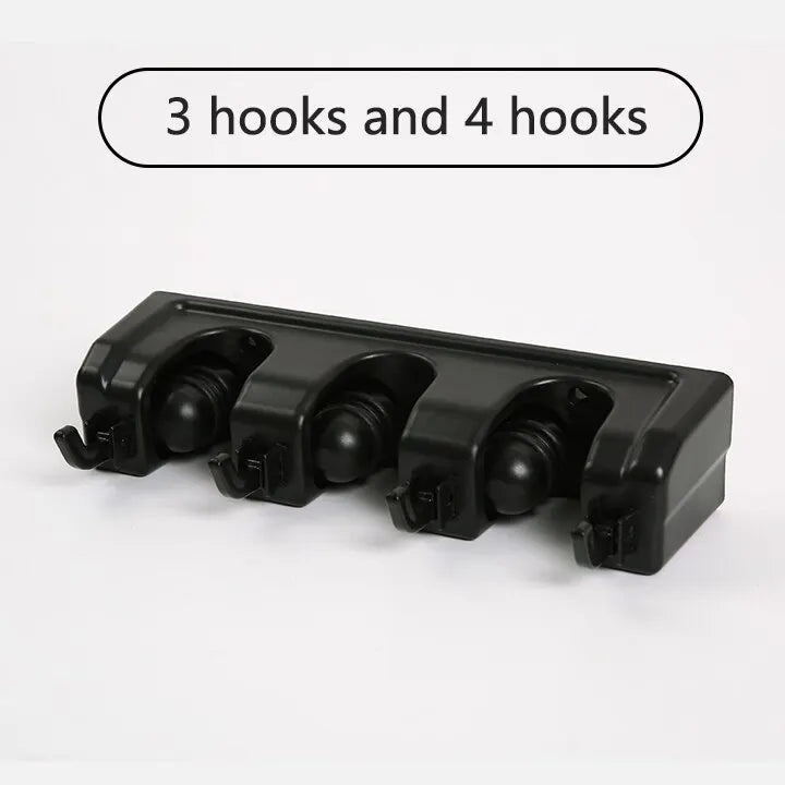 Wall-Mounted Mop & Broom Holder – Multi-Function Storage Rack