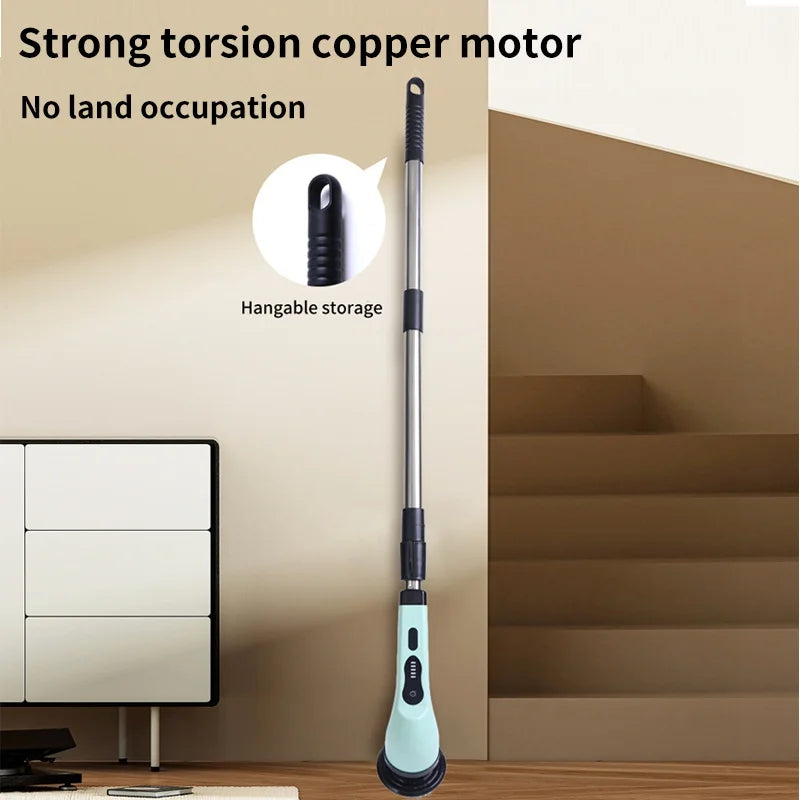 9-in-1 Electric Spin Cleaning Brush – Kitchen & Bathroom Scrubber
