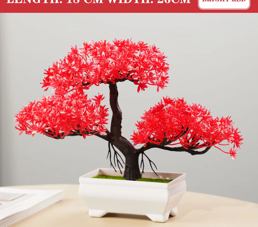 Artificial Bonsai Tree – Small Potted Plants for Home & Garden Decor