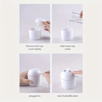 "Portable USB Ultrasonic Humidifier & Essential Oil Diffuser with LED Light