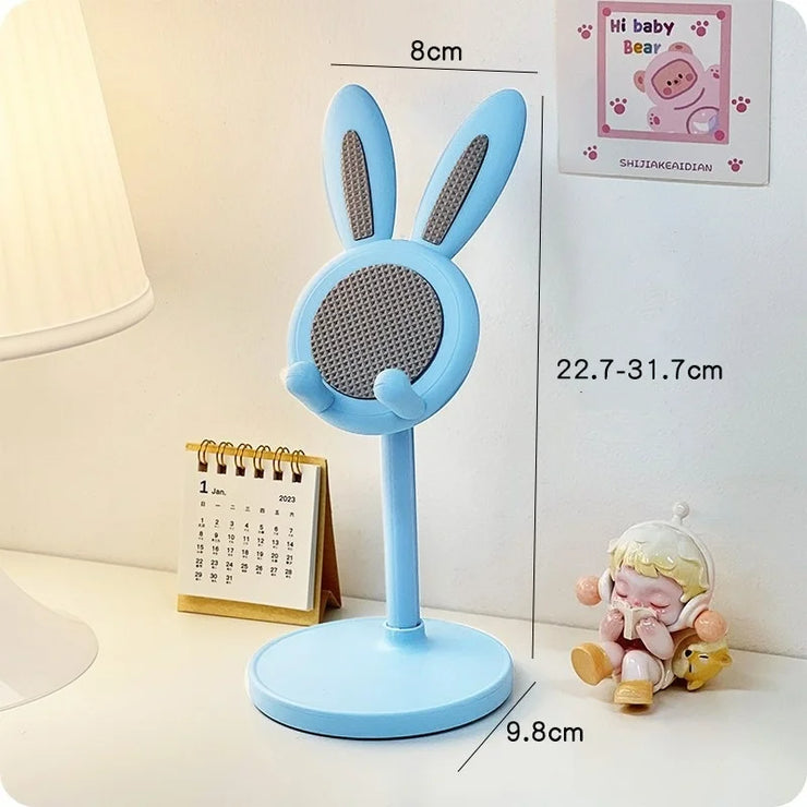 Cute Cartoon Bunny Adjustable Phone Stand – Multi-Function