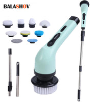 9-in-1 Electric Spin Cleaning Brush – Kitchen & Bathroom Scrubber