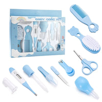 10-Piece Newborn Baby Care Kit – Thermometer, Nail & Hair Grooming Tools