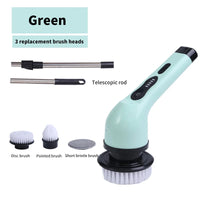 9-in-1 Electric Spin Cleaning Brush – Kitchen & Bathroom Scrubber