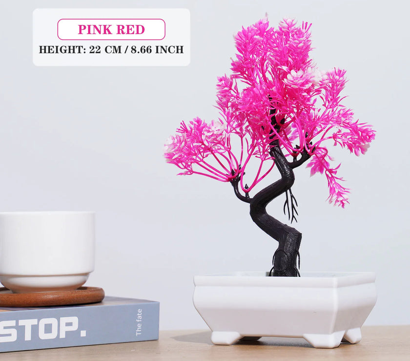 Artificial Bonsai Tree – Small Potted Plants for Home & Garden Decor