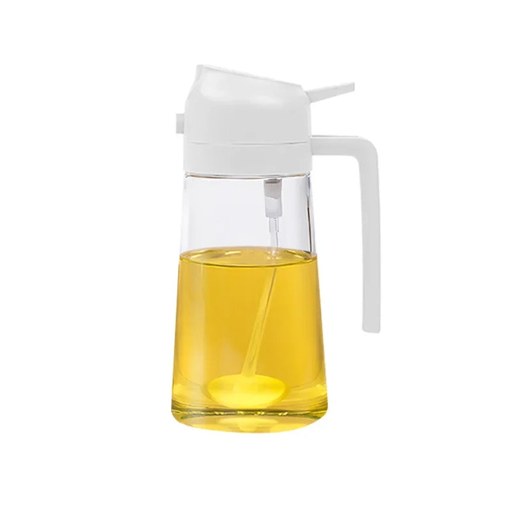 2-in-1 Glass Oil Spray Bottle – Dual-Purpose Dispenser with Pour Spout