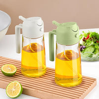 2-in-1 Glass Oil Spray Bottle – Dual-Purpose Dispenser with Pour Spout