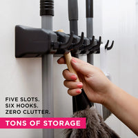 Wall-Mounted Mop & Broom Holder – Multi-Function Storage Rack