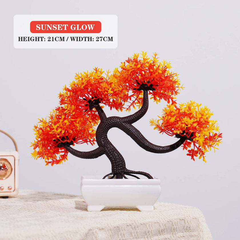 Artificial Bonsai Tree – Small Potted Plants for Home & Garden Decor