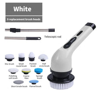 9-in-1 Electric Spin Cleaning Brush – Kitchen & Bathroom Scrubber
