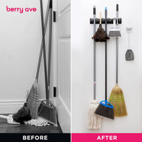 Wall-Mounted Mop & Broom Holder – Multi-Function Storage Rack