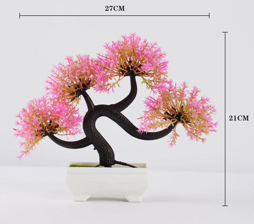 Artificial Bonsai Tree – Small Potted Plants for Home & Garden Decor