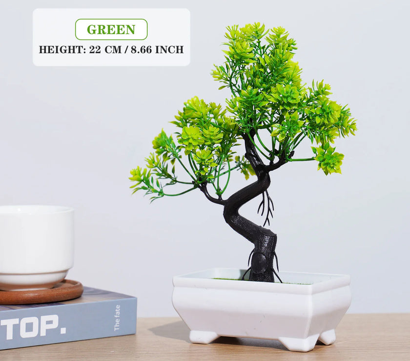Artificial Bonsai Tree – Small Potted Plants for Home & Garden Decor
