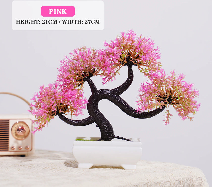 Artificial Bonsai Tree – Small Potted Plants for Home & Garden Decor