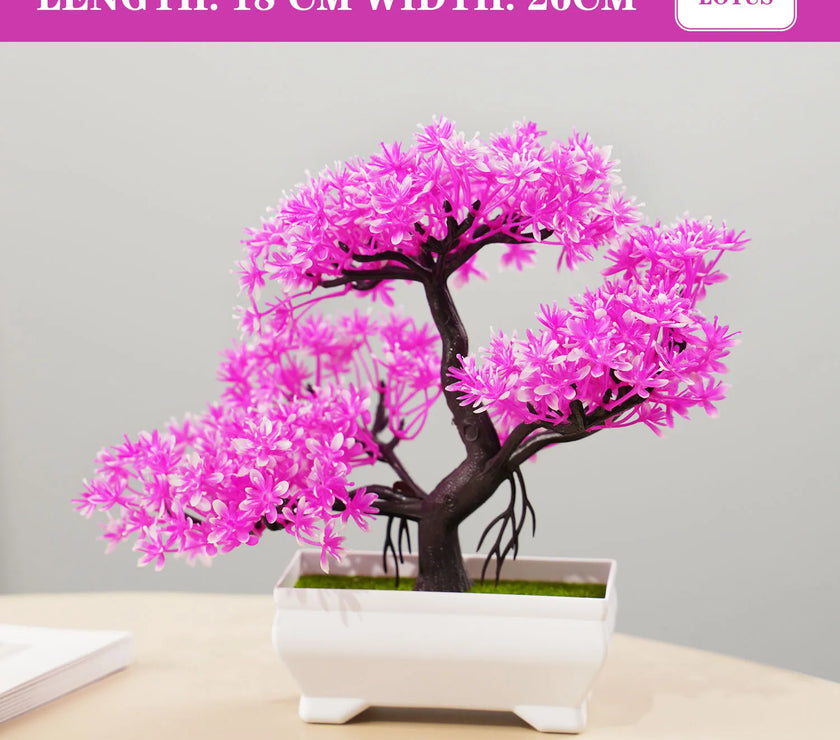 Artificial Bonsai Tree – Small Potted Plants for Home & Garden Decor