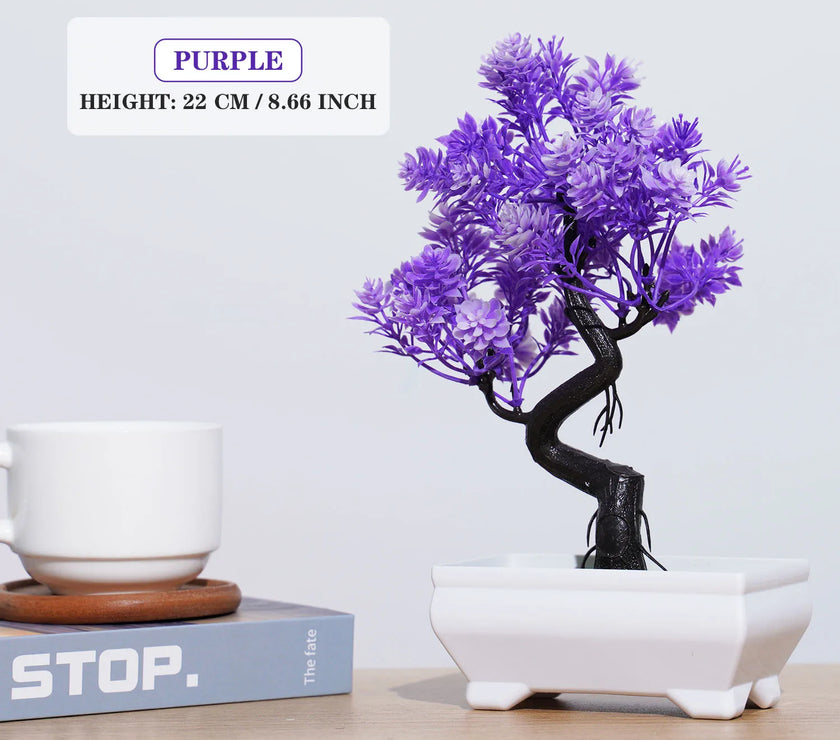 Artificial Bonsai Tree – Small Potted Plants for Home & Garden Decor