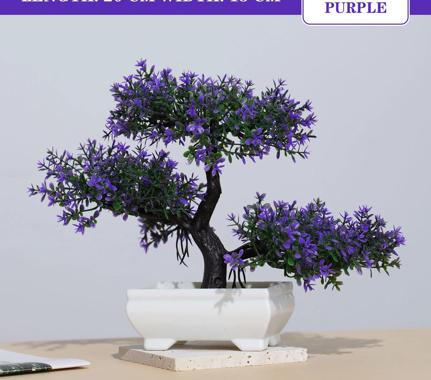 Artificial Bonsai Tree – Small Potted Plants for Home & Garden Decor