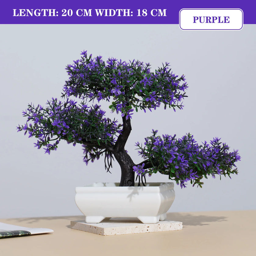 Artificial Bonsai Tree – Small Potted Plants for Home & Garden Decor