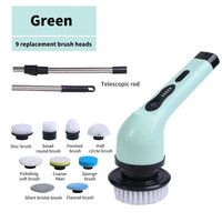 9-in-1 Electric Spin Cleaning Brush – Kitchen & Bathroom Scrubber