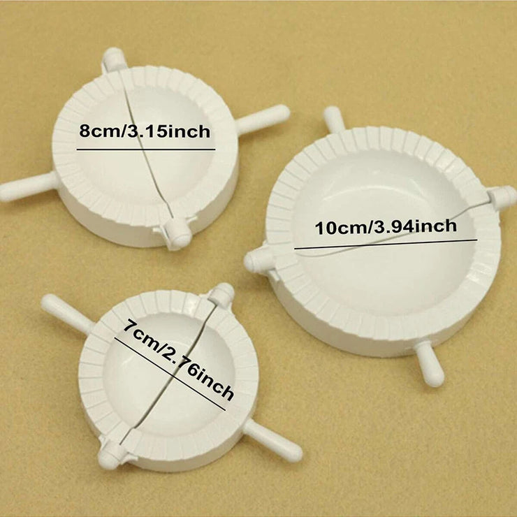 3-Piece Dumpling Maker Set – Plastic Mold & Clip Tool