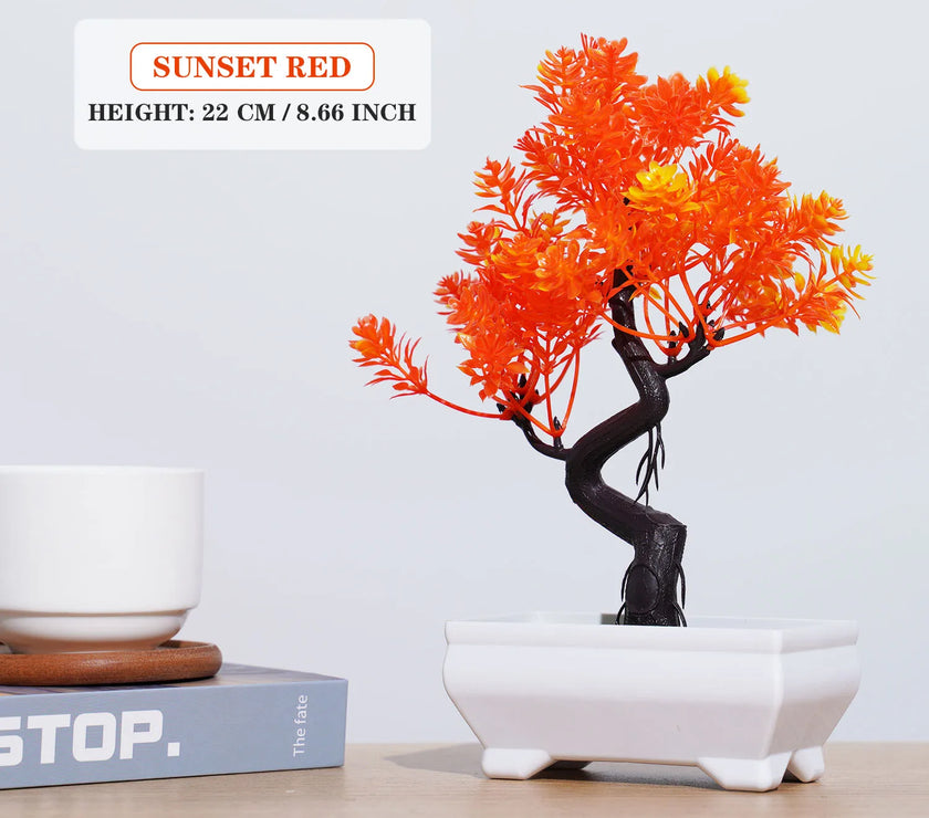 Artificial Bonsai Tree – Small Potted Plants for Home & Garden Decor