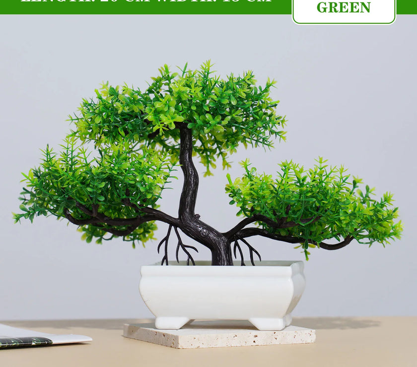 Artificial Bonsai Tree – Small Potted Plants for Home & Garden Decor