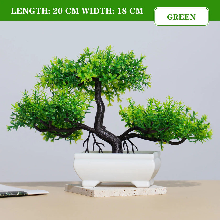 Artificial Bonsai Tree – Small Potted Plants for Home & Garden Decor