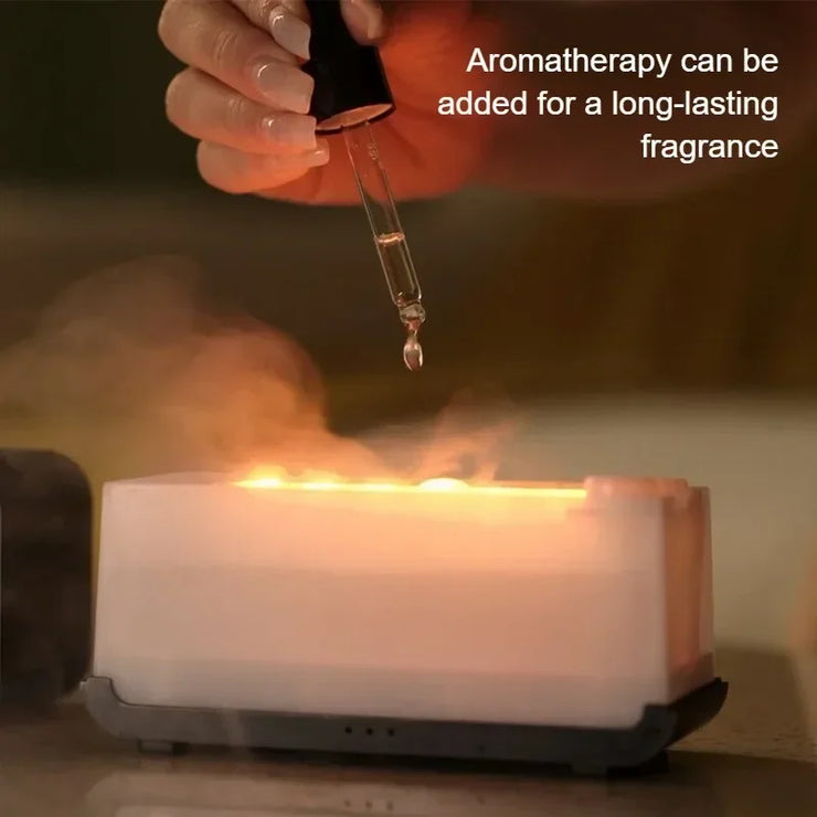 Flame Aroma Diffuser & Humidifier – USB Desktop with 7-Color LED