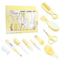 10-Piece Newborn Baby Care Kit – Thermometer, Nail & Hair Grooming Tools