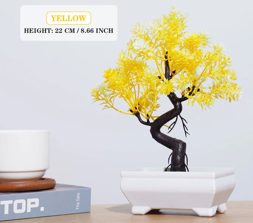 Artificial Bonsai Tree – Small Potted Plants for Home & Garden Decor
