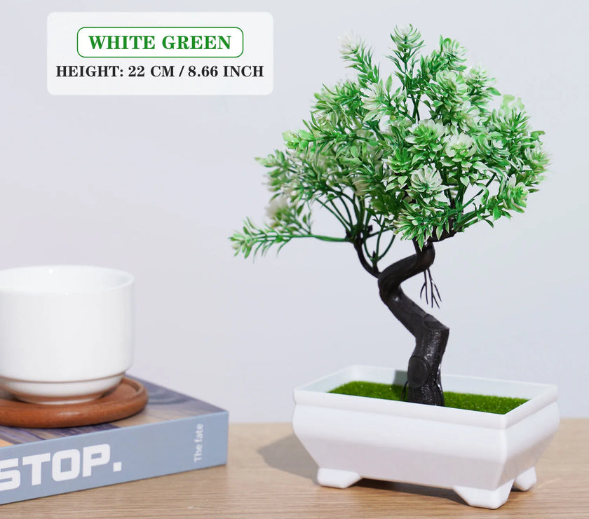 Artificial Bonsai Tree – Small Potted Plants for Home & Garden Decor