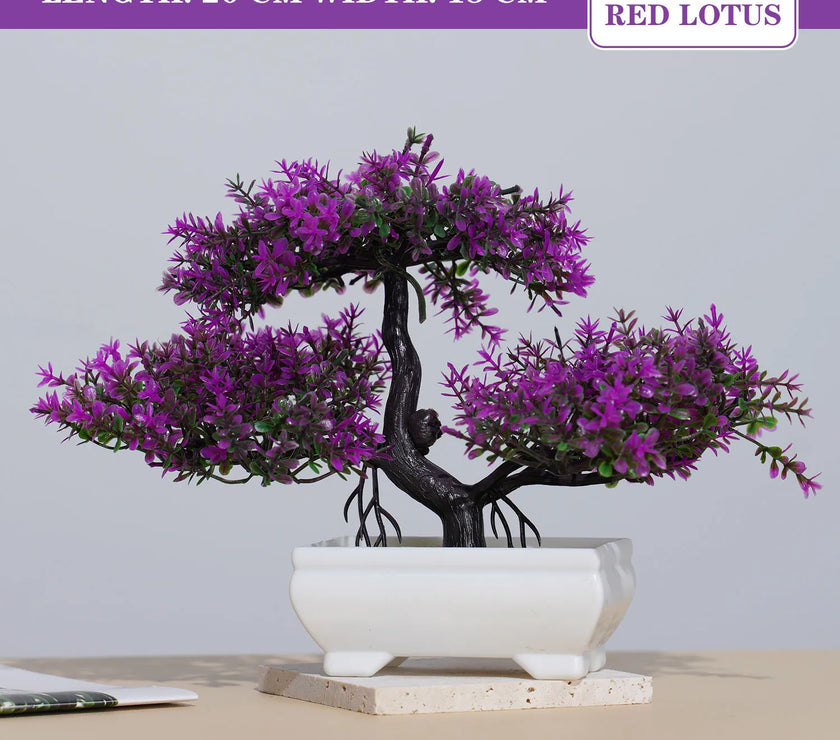 Artificial Bonsai Tree – Small Potted Plants for Home & Garden Decor