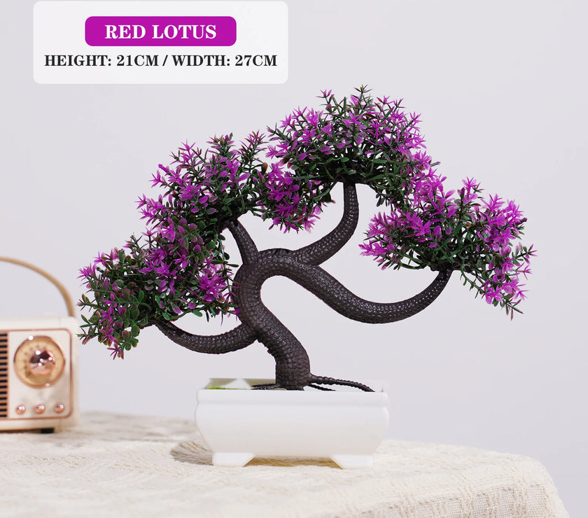 Artificial Bonsai Tree – Small Potted Plants for Home & Garden Decor