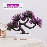 Artificial Bonsai Tree – Small Potted Plants for Home & Garden Decor